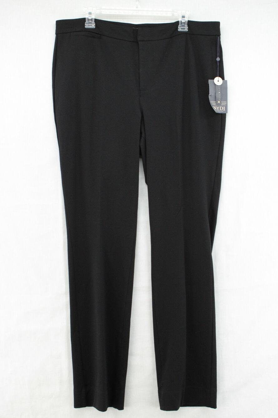 NYDJ Pants Women's 16W Black Lift Tuck Viscose Blend Career Casual Goth NWT - Picture 1 of 10